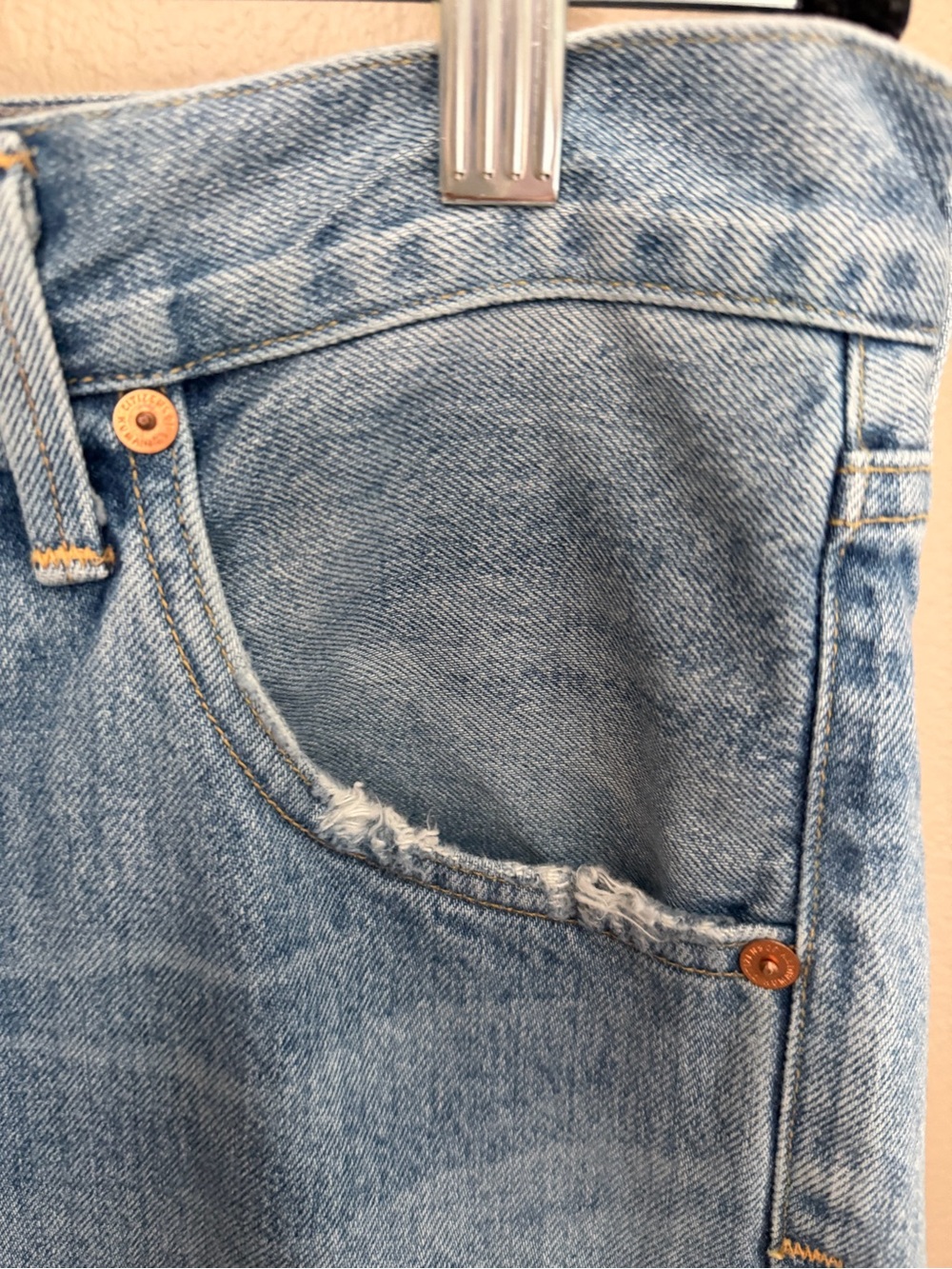 Citizens Of Humanity Two-Tone Boyfriend Jeans in Light and Medium Blue - Picture 7 of 16